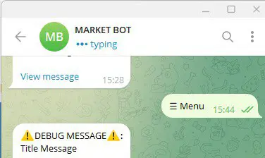 Hành động "Nhập" (sendChatAction) Trong Telegram 