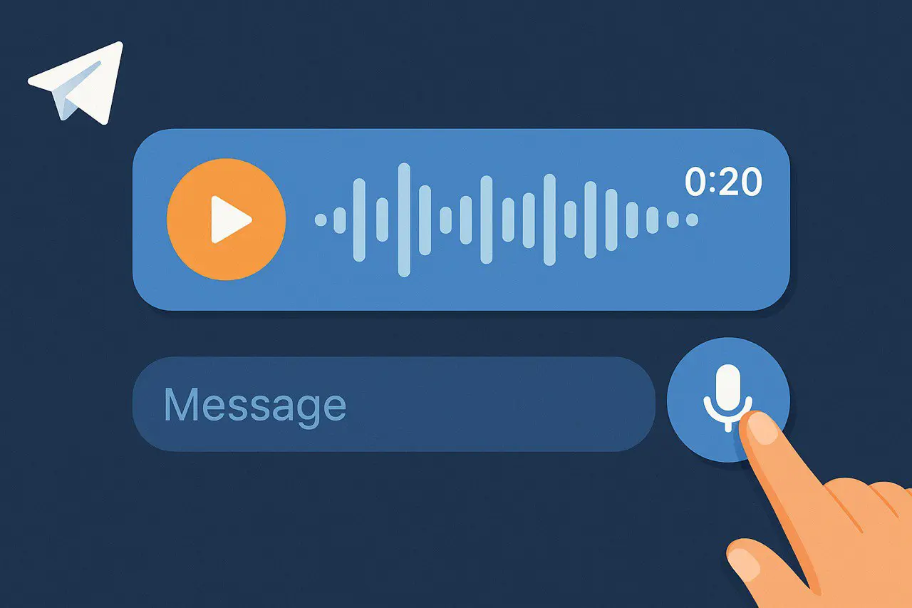 Wysyłanie wiadomości głosowej w bocie Telegram