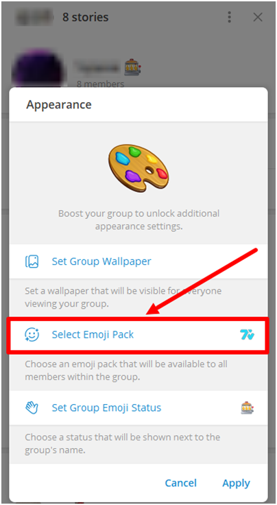 Как добавить свой эмодзи-пак в чат Telegram?-2